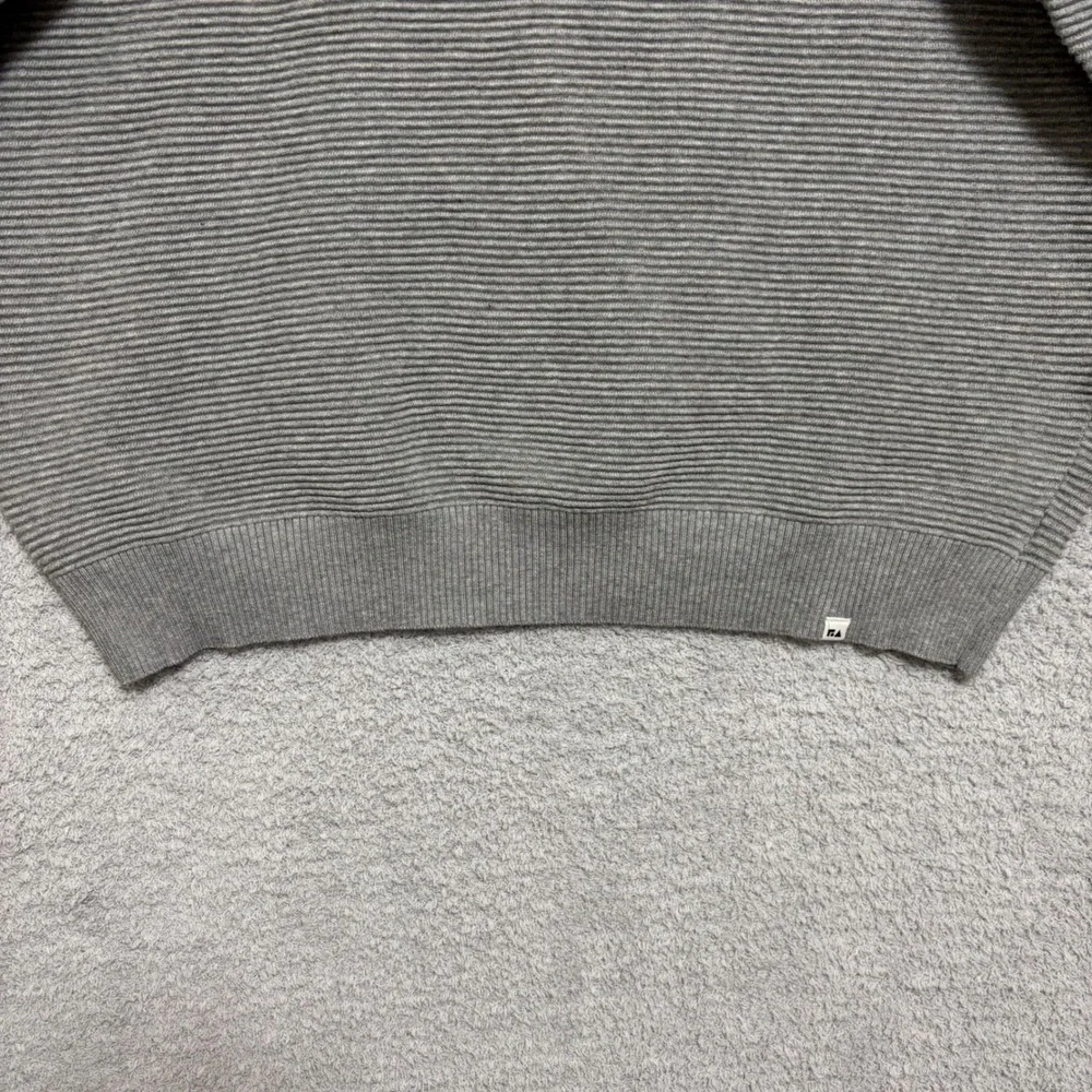 Gray Ribbed Crew Neck Pullover Sweater Size XXXL Workwear Neutral